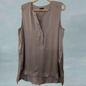 Banana Republic Gray Silk Sleeveless Tunic